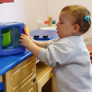 Preschool child with hearing loss
